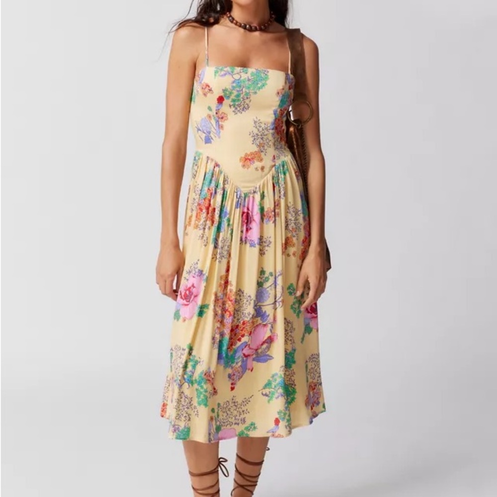 Urban Outfitters Multicolor Floral Midi Dress